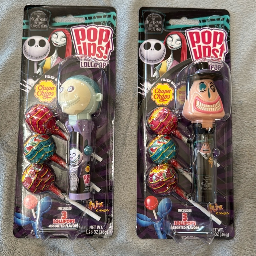 NEW! Nightmare Before Christmas Pop Ups Lollipops Watermelon‎ Strawberry Cherry